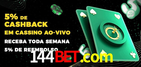 Promoções do cassino ao Vivo 144bet.com
